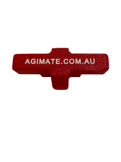 Agimate drum bung key opener tool on white background.