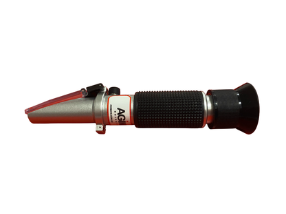 Agimate Portable Refractometer 0-32% Brix Testing Kit with case and accessories.